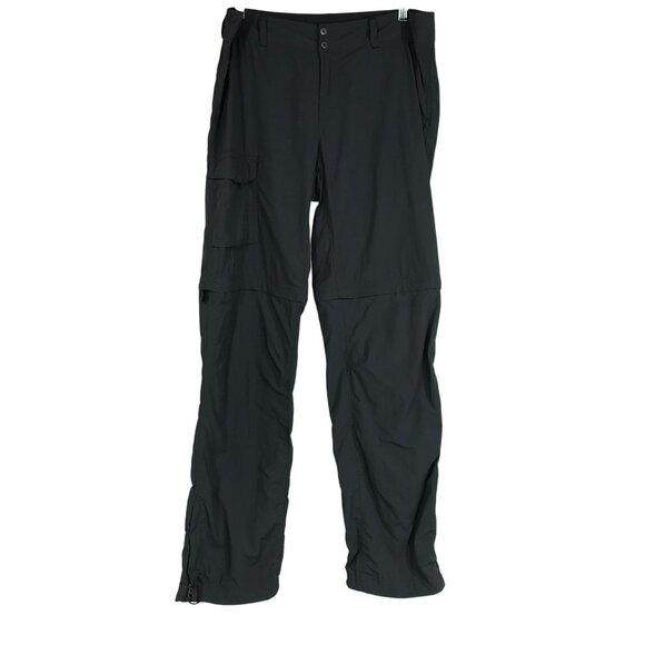 COLUMBIA - WOMEN'S 12 - GRAY OMNI-SHADE CONVERTIBLE CARGO HIKING CAMPING PANTS - Picture 1 of 9